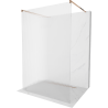 Mexen Kioto free-standing shower screen 100 x 200 cm, ribbed 8 mm, Rose gold - 800-100-002-60-09