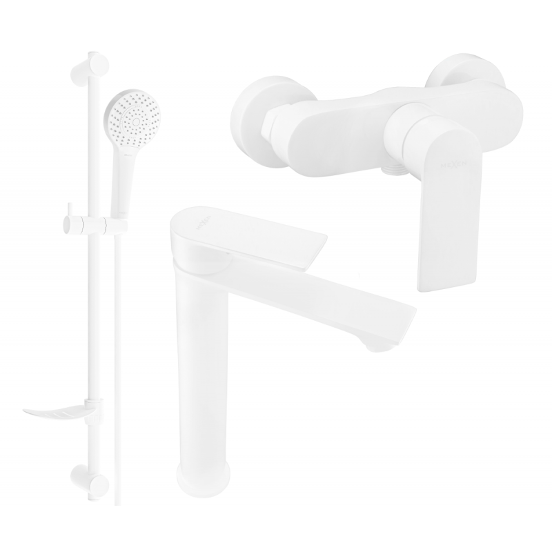 Mexen Royo DF05 shower set, White - 72214DF05-20