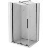 Mexen Velar extendable shower cubicle 110 x 80 cm, transparent, black - 871-110-080-01-70