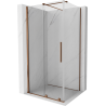 Mexen Velar extendable shower cubicle 130 x 85 cm, transparent, Rose gold - 871-130-085-01-60