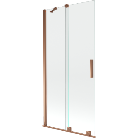 Mexen Velar 2-wing bathtub screen Sliding 95 x 150 cm, transparent, Rose gold - 896-095-000-01-60