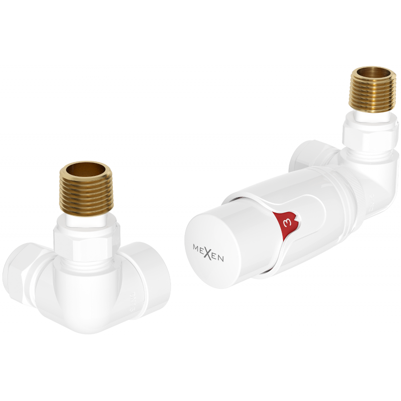 Mexen G00 axial thermostatic set, white - W903-900-20