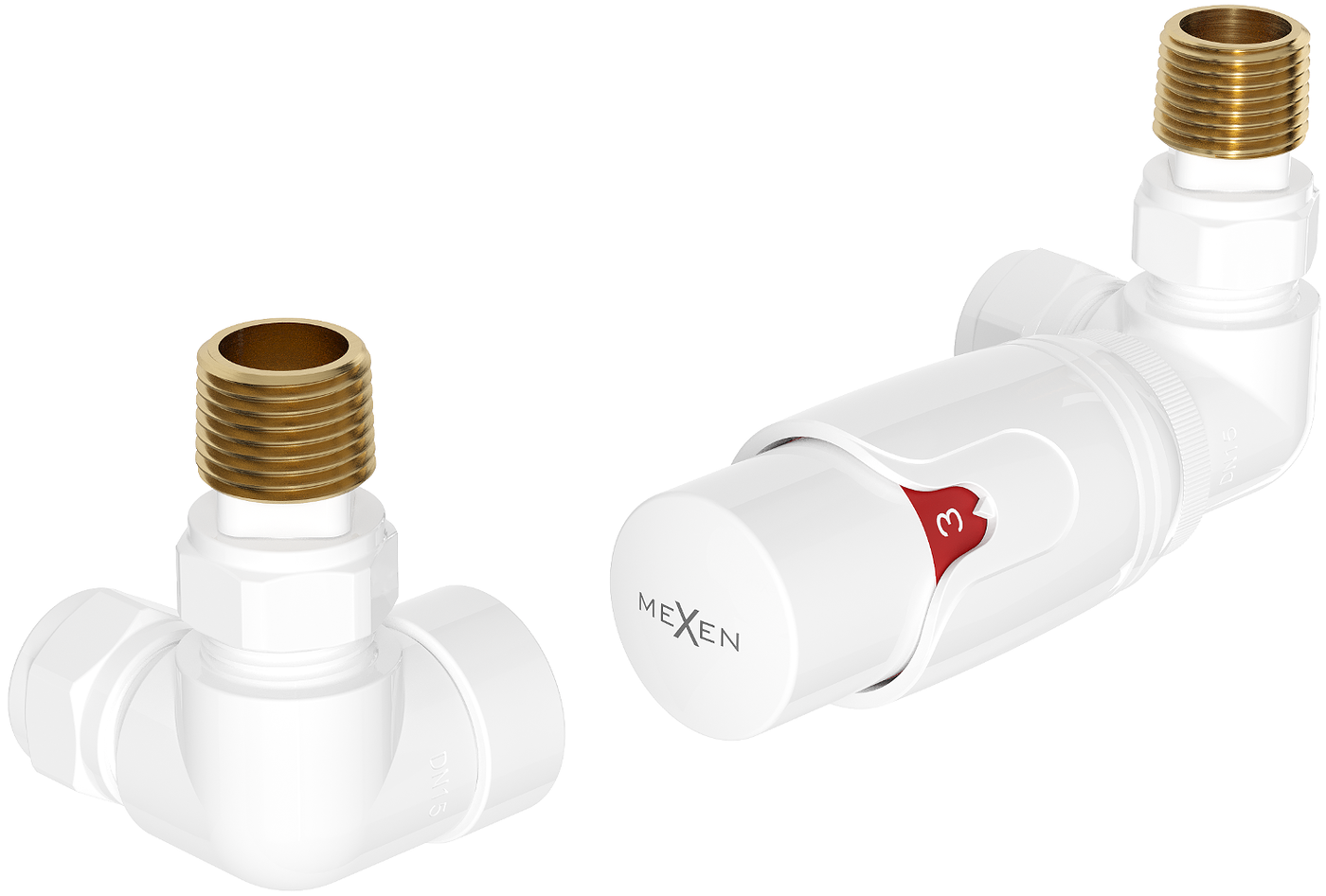Mexen G00 axial thermostatic set, white - W903-900-20