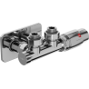 Mexen G00 angle thermostatic set with cover S, Duplex, DN50, chrome - W907-900-910-01