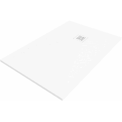 Mexen Stone+ rectangular composite shower tray 100 x 70 cm, white, white cover - 44107010-W