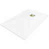 Mexen Stone+ composite rectangular shower tray 120 x 90 cm, white, gold cover - 44109012-G