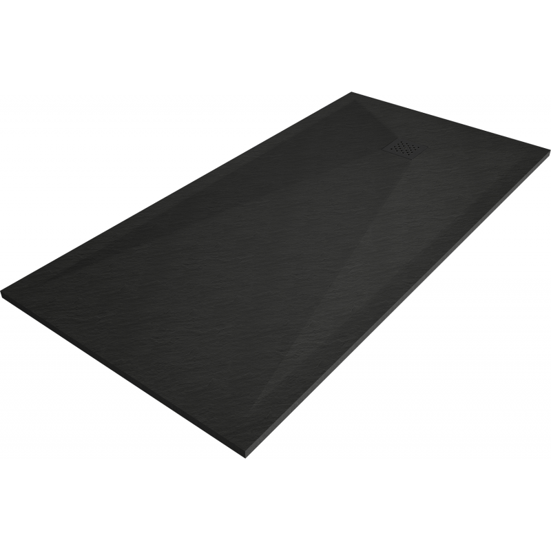Mexen Stone+ Rectangular Composite Shower Tray 180 x 100 cm, Black, Black Cover - 44701018-B