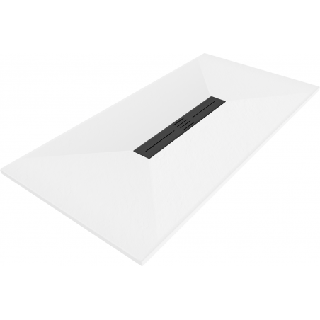 Mexen Toro Rectangular Shower Tray SMC 160 x 80 cm, White, Black Cover - 43108016-B