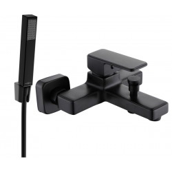 Mexen Cetus R77 bathtub mixer tap with shower head, Black - 74433R77-70