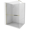 Mexen Kioto+ Walk-in Shower Wall with Shelf 85 x 200 cm, Transparent, Gold - 800-085-121-50-00