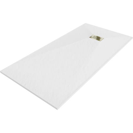 Mexen Hugo Rectangular Shower Tray SMC 180 x 90 cm, White, Gold Cover - 42109018-G