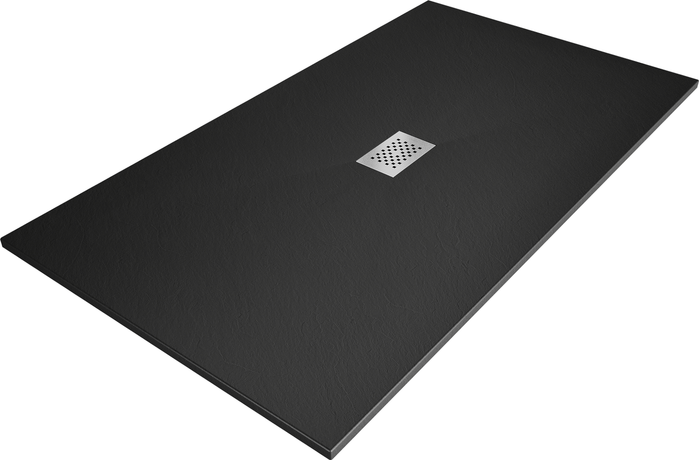 Mexen Hugo Rectangular Shower Tray SMC 180 x 100 cm, Black, Inox Cover - 42701018-X