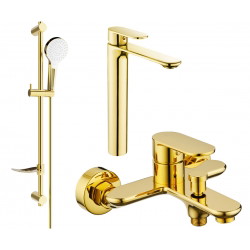 Mexen Milo DF05 bathtub set, Gold - 71313DF05-50