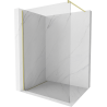 Mexen Kioto Walk-in Shower Wall 80 x 200 cm, transparent 8 mm, brushed gold - 800-080-101-55-00