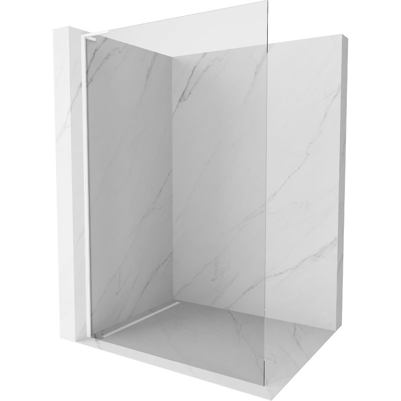 Mexen Kioto L Walk-in Shower Screen 100 x 200 cm, transparent, white - 800-100-103-20-00
