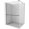 Mexen Kioto+ Walk-in Shower Panel with Shelf 105 x 200 cm, Transparent, Gun Grey Brushed