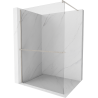 Mexen Kioto+ shower wall with a Walk-in shelf 75 x 200 cm, transparent, brushed nickel - 800-075-121-97-00