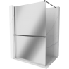 Mexen Kioto+ Walk-in Shower Screen 110 x 200 cm, Mirror, Brushed Gun Grey - 800-110-121-66-50
