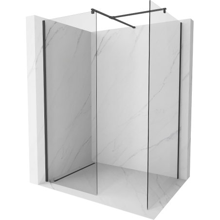 Mexen Kioto Walk-in Shower Wall 115 x 90 cm, transparent, black - 800-115-202-70-00-090