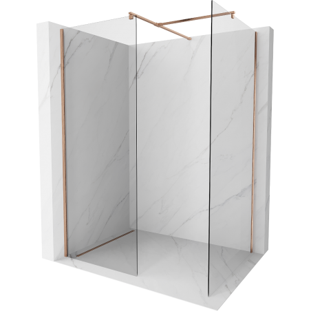 Mexen Kioto Walk-in Shower Screen 115 x 90 cm, transparent, brushed bronze - 800-115-202-65-00-090