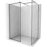 Mexen Kioto walk-in shower wall 140 x 90 cm, black pattern, brushed gun gray - 800-140-202-66-70-090