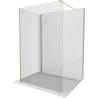 Mexen Kioto Walk-in Shower Wall 140 x 110 cm, Transparent, Gold - 800-140-212-50-00-110