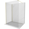 Mexen Kioto Walk-in Shower Panel 95 x 90 cm, Transparent, Brushed Gold - 800-095-212-55-00-090