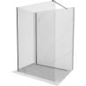 Mexen Kioto Walk-in Shower Screen 90 x 80 cm, Transparent, Gun Gray Brushed - 800-090-212-66-00-080