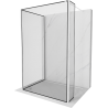 Mexen Kioto Walk-in Shower Panel 140 x 70 x 40 cm, Black Pattern, White - 800-140-070-221-20-70-040