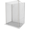 Mexen Kioto Walk-in Shower Screen 135 x 80 x 30 cm, transparent, brushed nickel - 800-135-080-221-97-00-030