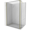 Mexen Kioto Walk-in Shower Panel 150 x 40 cm, Black Pattern, Gold - 800-150-212-50-70-040