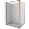 Mexen Kioto Walk-in Shower Panel 160 x 40 cm, Black Pattern, Brushed Bronze - 800-160-212-65-70-040