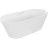 Mexen Flavia freestanding bathtub 160 x 75 cm, white, chrome overflow - 54031608000-01