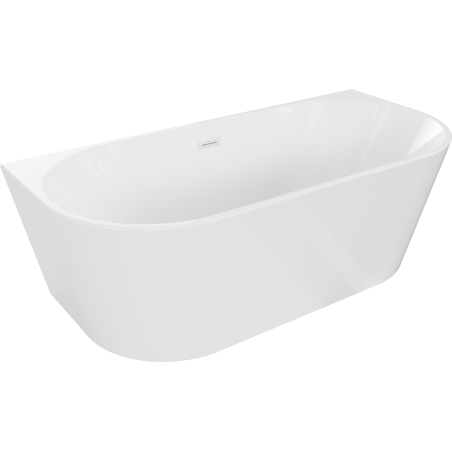 Mexen Oval freestanding wall-mounted bathtub 180 x 80 cm, white, white overflow - 52671808000-20