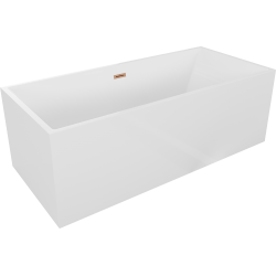 Mexen Vigo freestanding bathtub 178.5 x 80 cm, white, brushed copper overflow - 51251788000-65