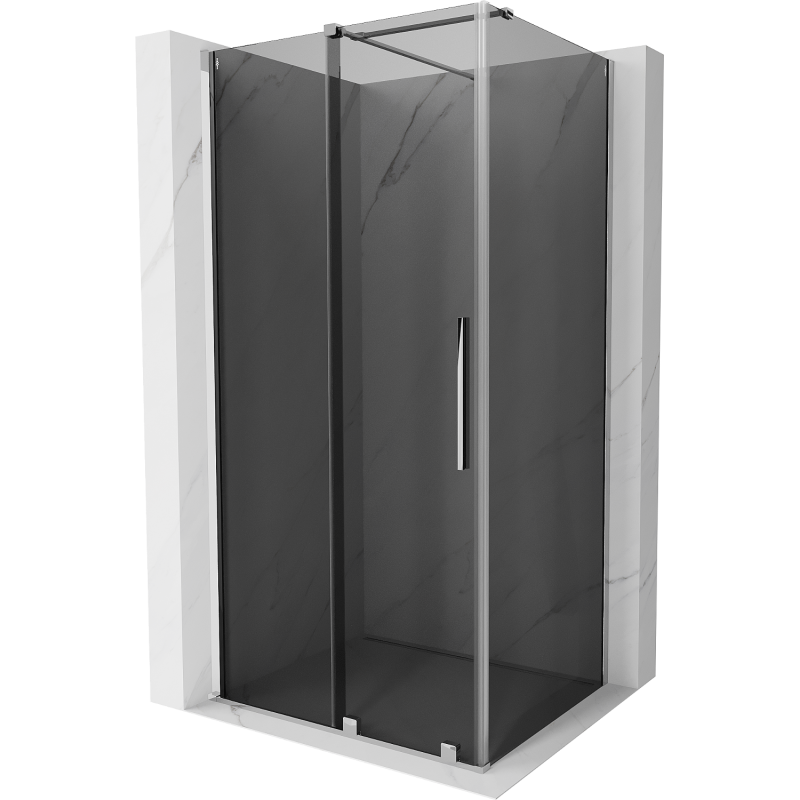 Mexen Velar sliding shower cabins 110 x 85 cm, graphite, chrome - 871-110-085-41-01