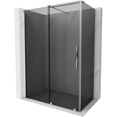 Mexen Velar sliding shower enclosure 150 x 75 cm, graphite, chrome - 871-150-075-41-01