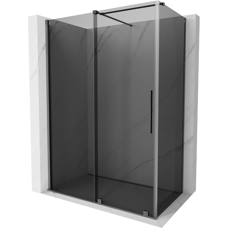 Mexen Velar sliding shower cabin 140 x 85 cm, graphite, gun metal - 871-140-085-41-95