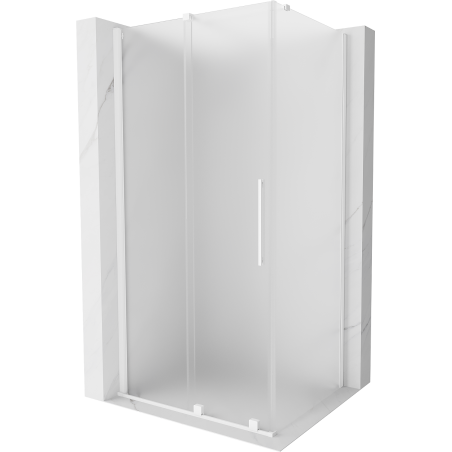 Mexen Velar sliding shower cabin 120 x 70 cm, frost, white - 871-120-070-31-20