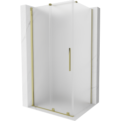 Mexen Velar sliding shower enclosure 100 x 75 cm, frost, gold - 871-100-075-31-50