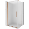 Mexen Velar sliding shower cabin 130 x 85 cm, frost, brushed copper - 871-130-085-31-65