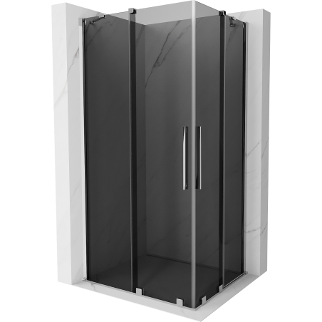 Mexen Velar Duo sliding shower cabin 90 x 80 cm, graphite, chrome - 871-090-080-42-01