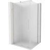 Mexen Velar sliding shower cabin 130 x 85 cm, frost, brushed nickel - 871-130-085-31-97