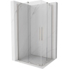 Mexen Velar Duo sliding shower cabin 90 x 80 cm, transparent, brushed nickel - 871-090-080-02-97