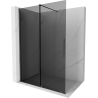 Mexen Velar walk-in shower wall sliding 150 x 200 cm, graphite 8 mm, brushed gun gray - 871-150-000-43-66