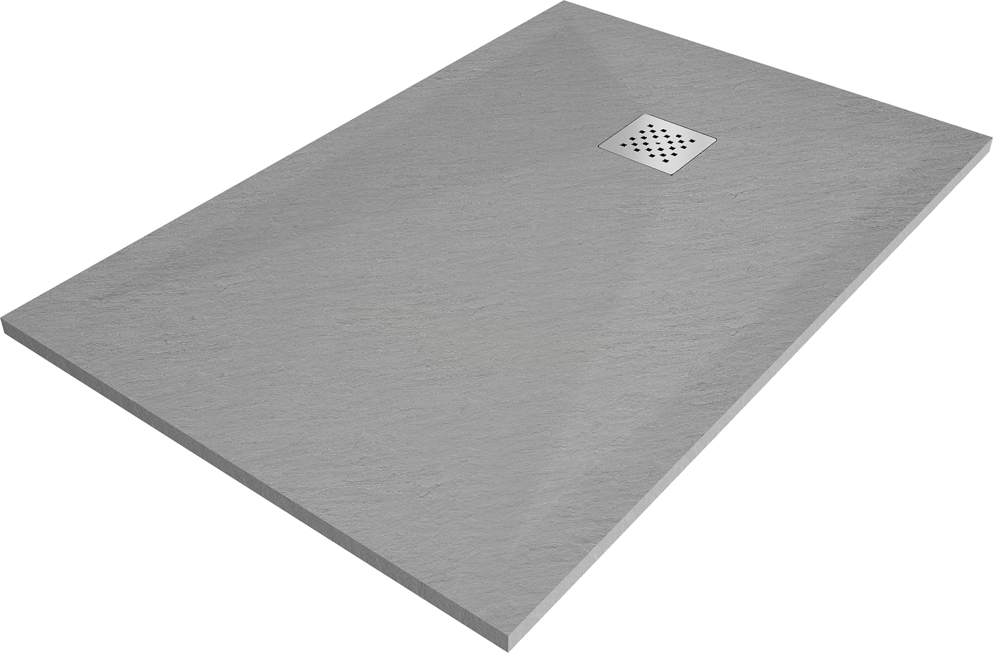 Mexen Stone+ rectangular composite shower tray 90 x 70 cm, Grey-Concrete - 44617090
