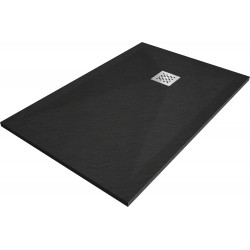 Mexen Stone+ rectangular composite shower tray 140 x 80 cm, Black - 44708014