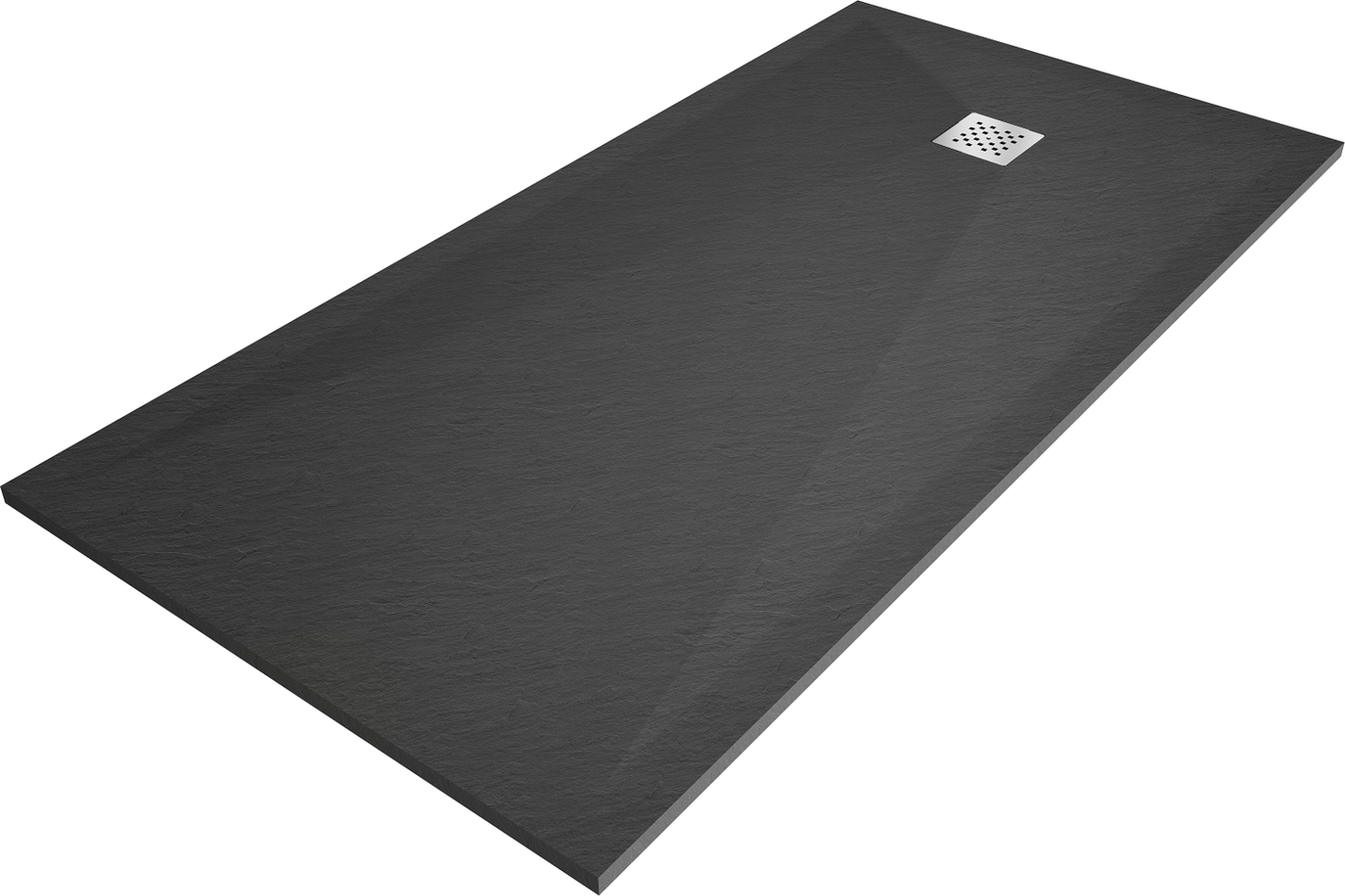 Mexen Stone+ rectangular composite shower tray 180 x 80 cm, Anthracite - 44718018