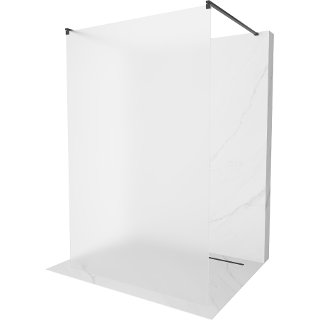 Mexen Kioto free-standing shower screen 120 x 200 cm, Frosted 8 mm, Black - 800-120-002-70-30
