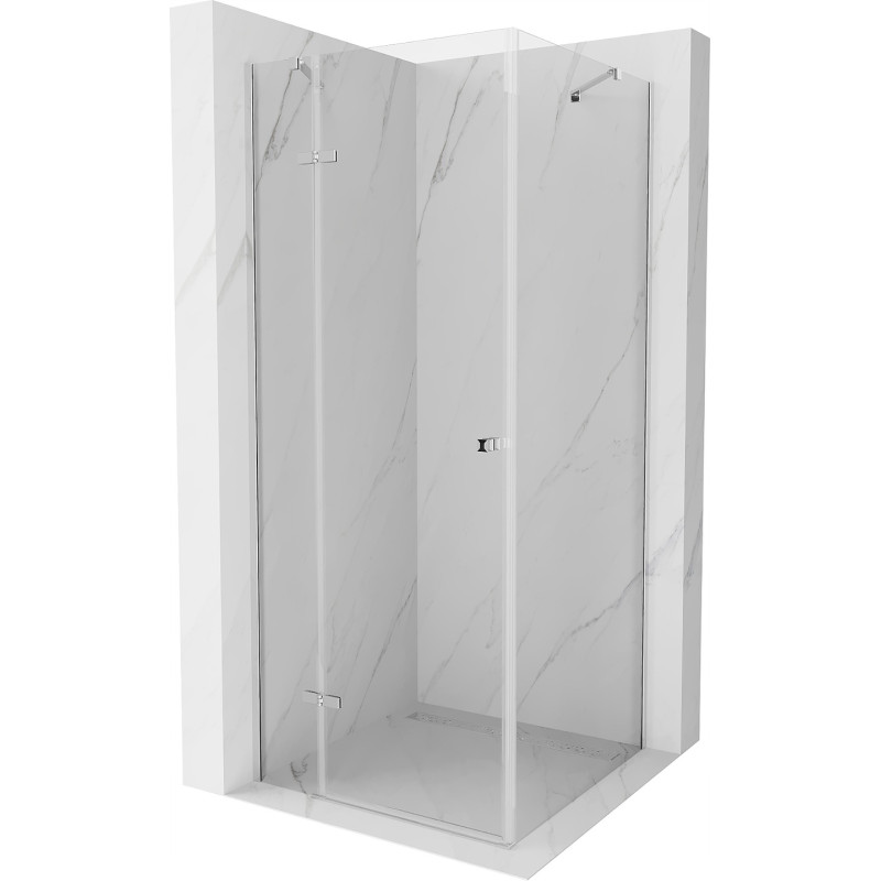 Mexen Roma hinged shower cubicle 80 x 80 cm, Transparent, Chrome - 854-080-080-01-00